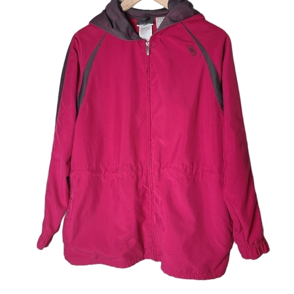 Reebok ladies Sz.L hooded lightweight spring fall jacket gorpcore casual athcore - Picture 11 of 12